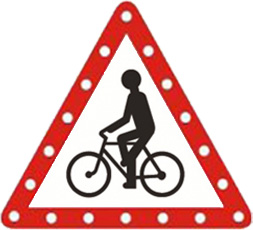 Panneaux lumineux Attention Cyclisme Solaire ou Electrique